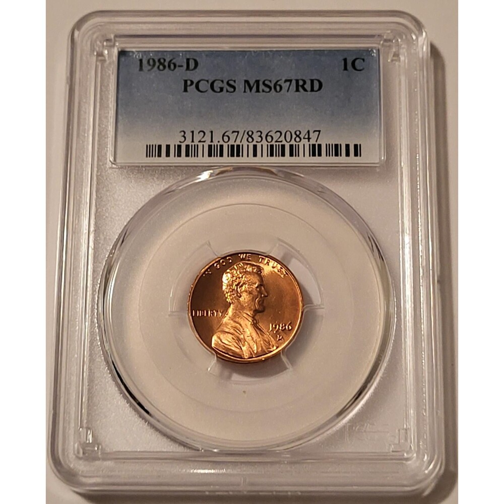 1986 D Lincoln Memorial Cent RED PCGS